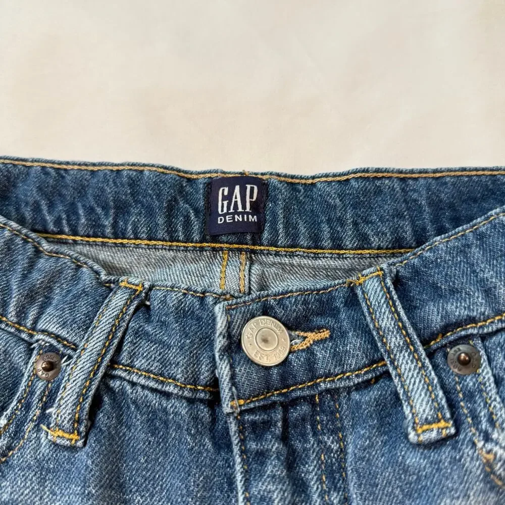 Vintage GAP denim mini skirt stretchy denim womens size 27